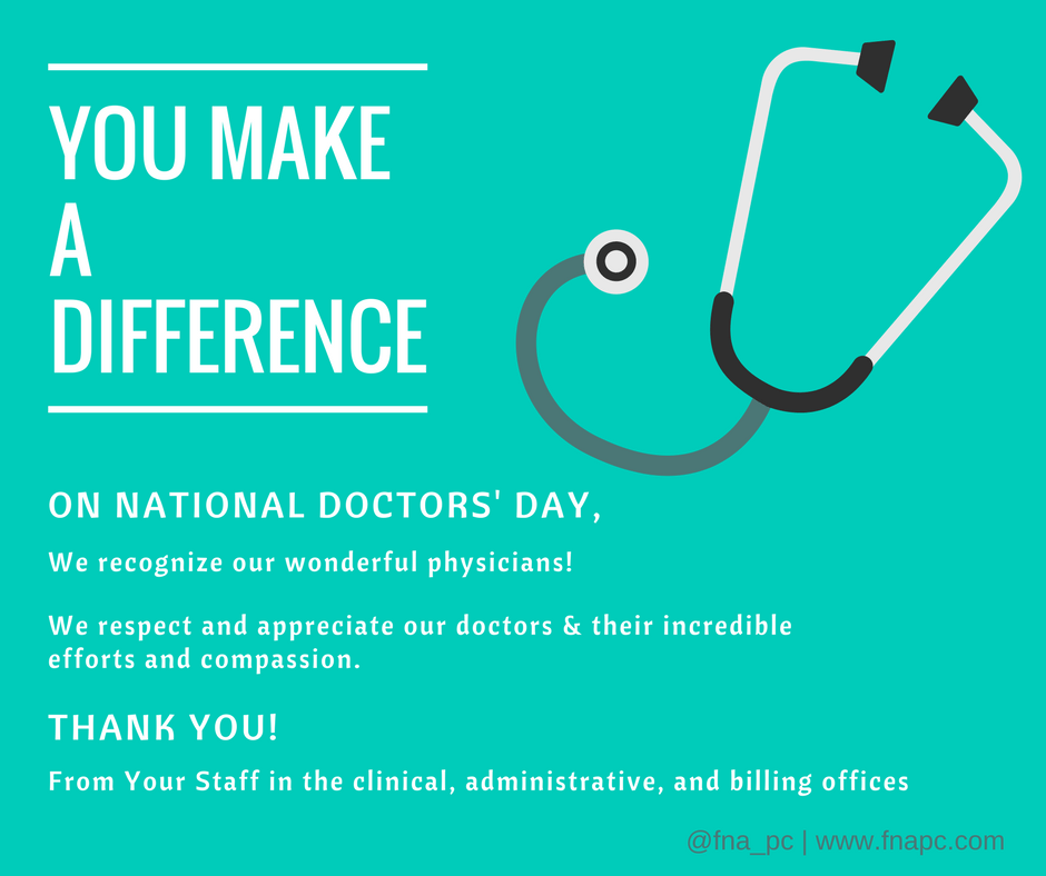 Happy National Doctors' Day! - Fairfax Neonatal Associates, PC